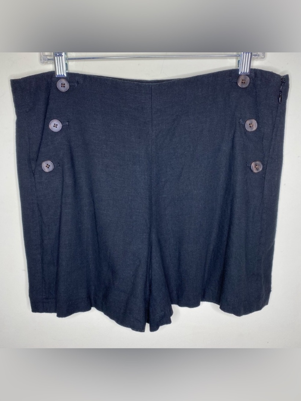 J. Crew Factory Size 12 Viscose/Linen Blend with Button-Accents on Pockets